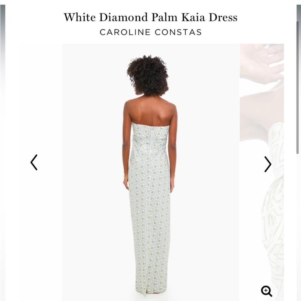 CAROLINE CONSTAS White Diamond Palm Kaia Dress - Picture 5 of 9
